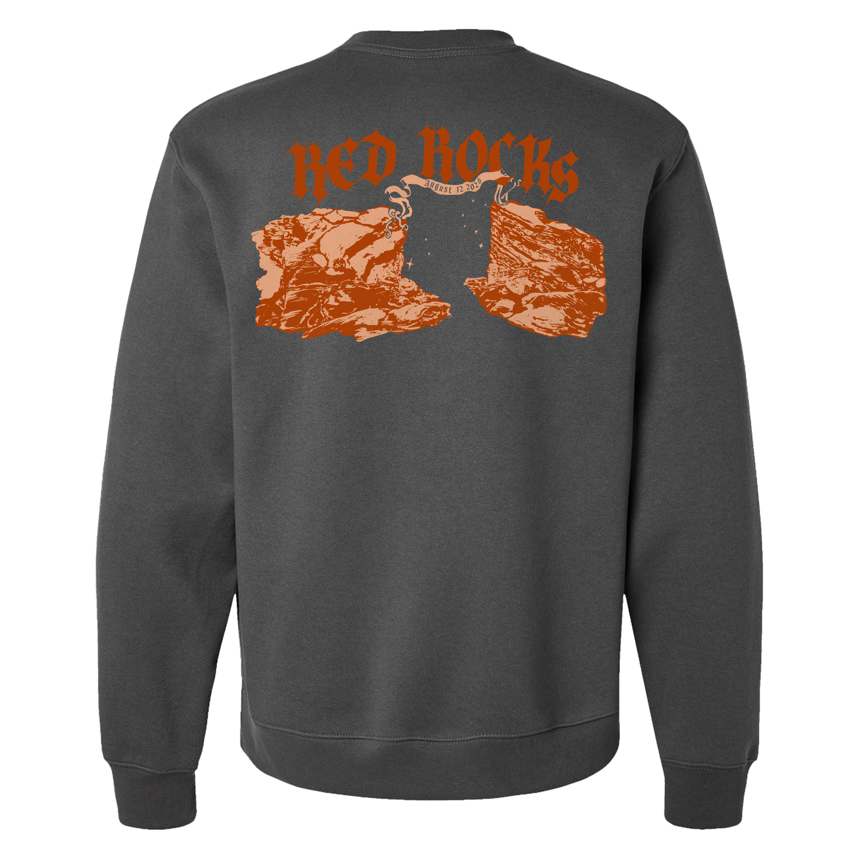 Crewneck Charcoal Red Rocks '26