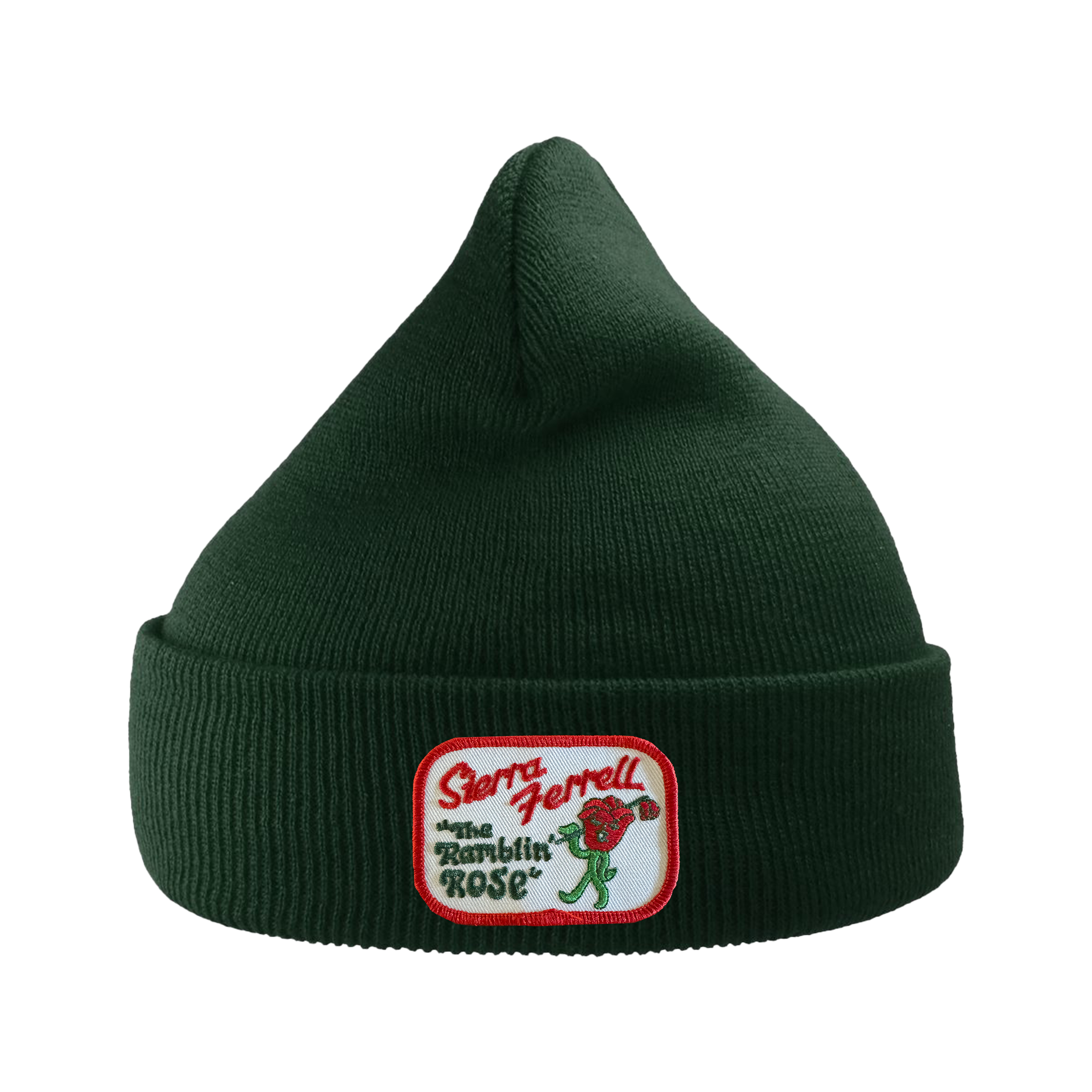 Beanie Green Rose