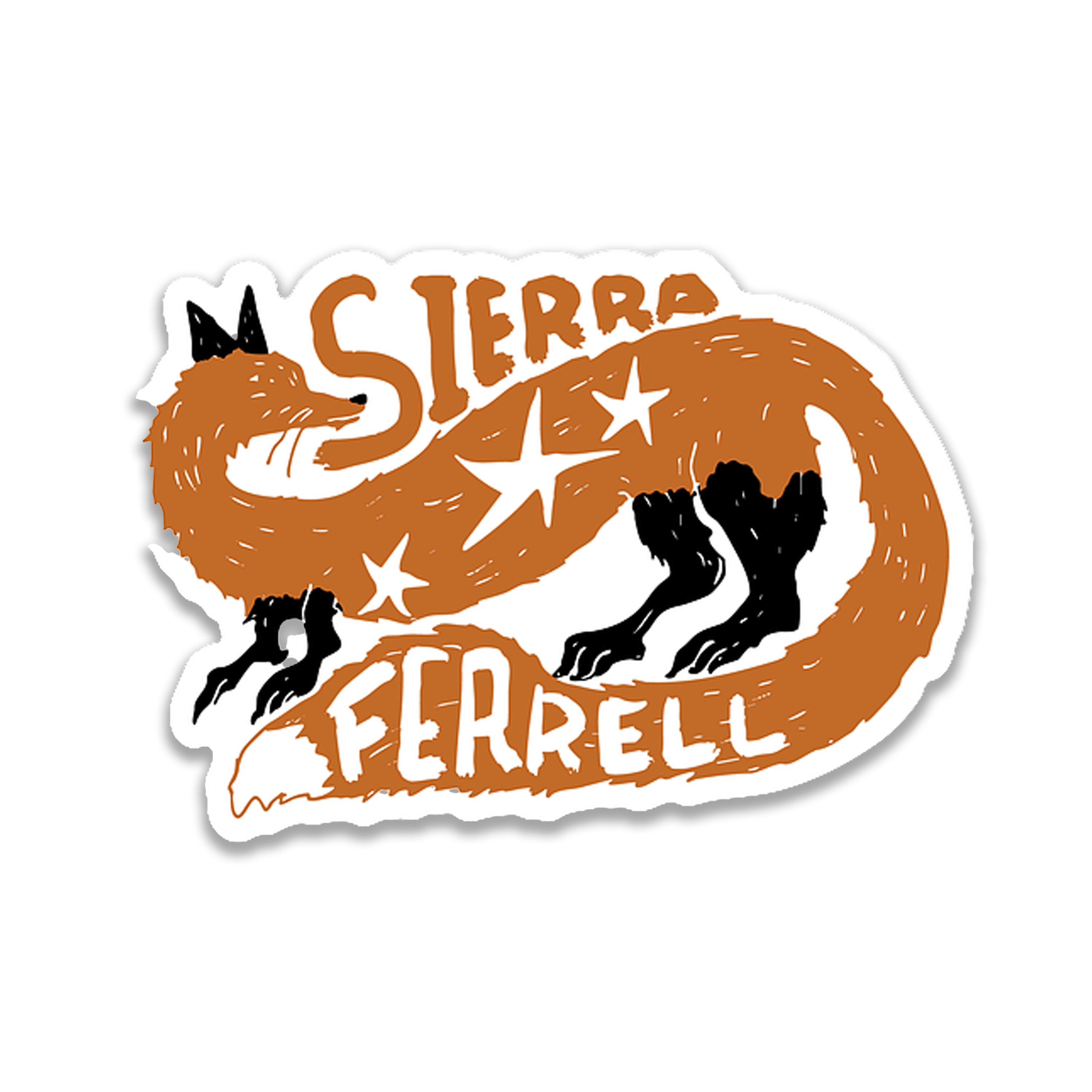 Sticker Orange Fox