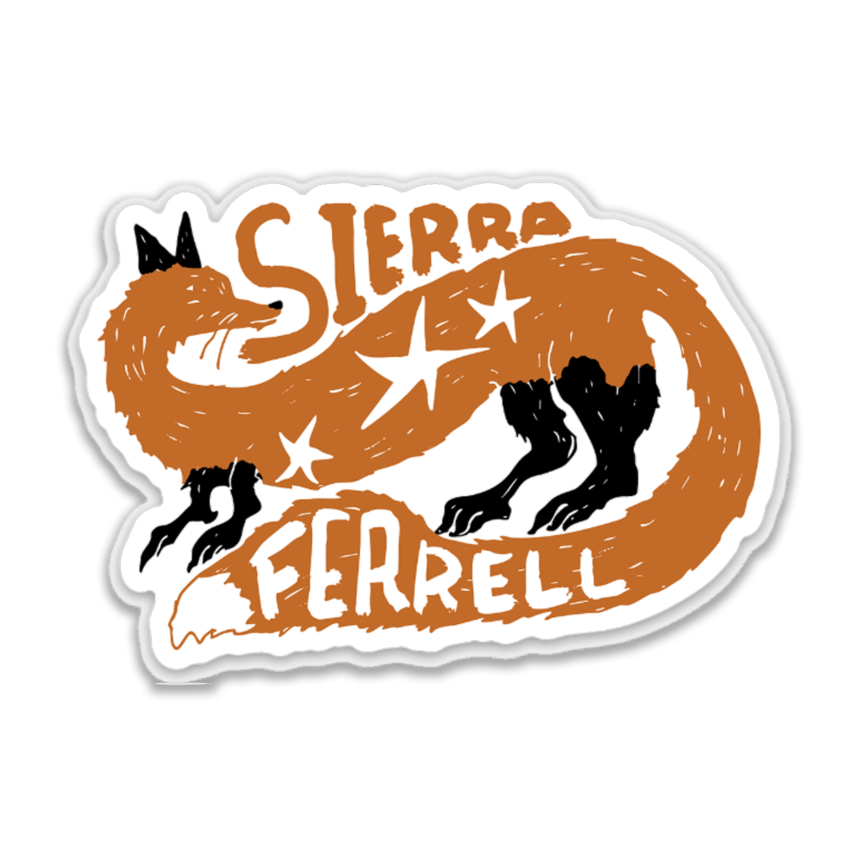 Sticker Orange Fox